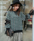 Cuff Lace Tweed Top